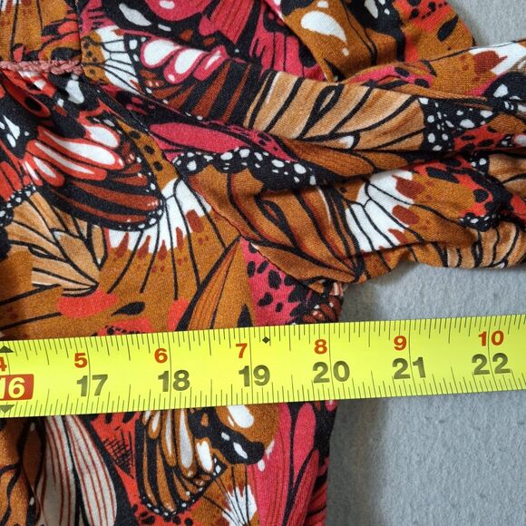 Blank London Stephanie Top Womens Large Monarch Butterfly Crochet Boho Peasant - Picture 7 of 7